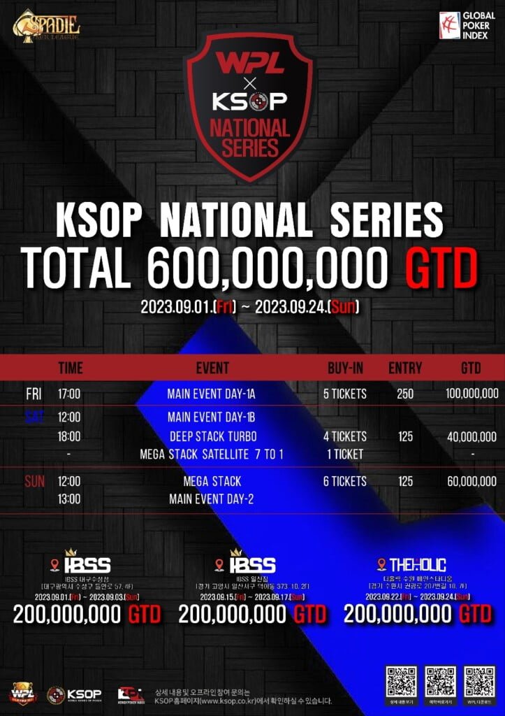 KSOP 내셔널 시리즈-10월포커대회